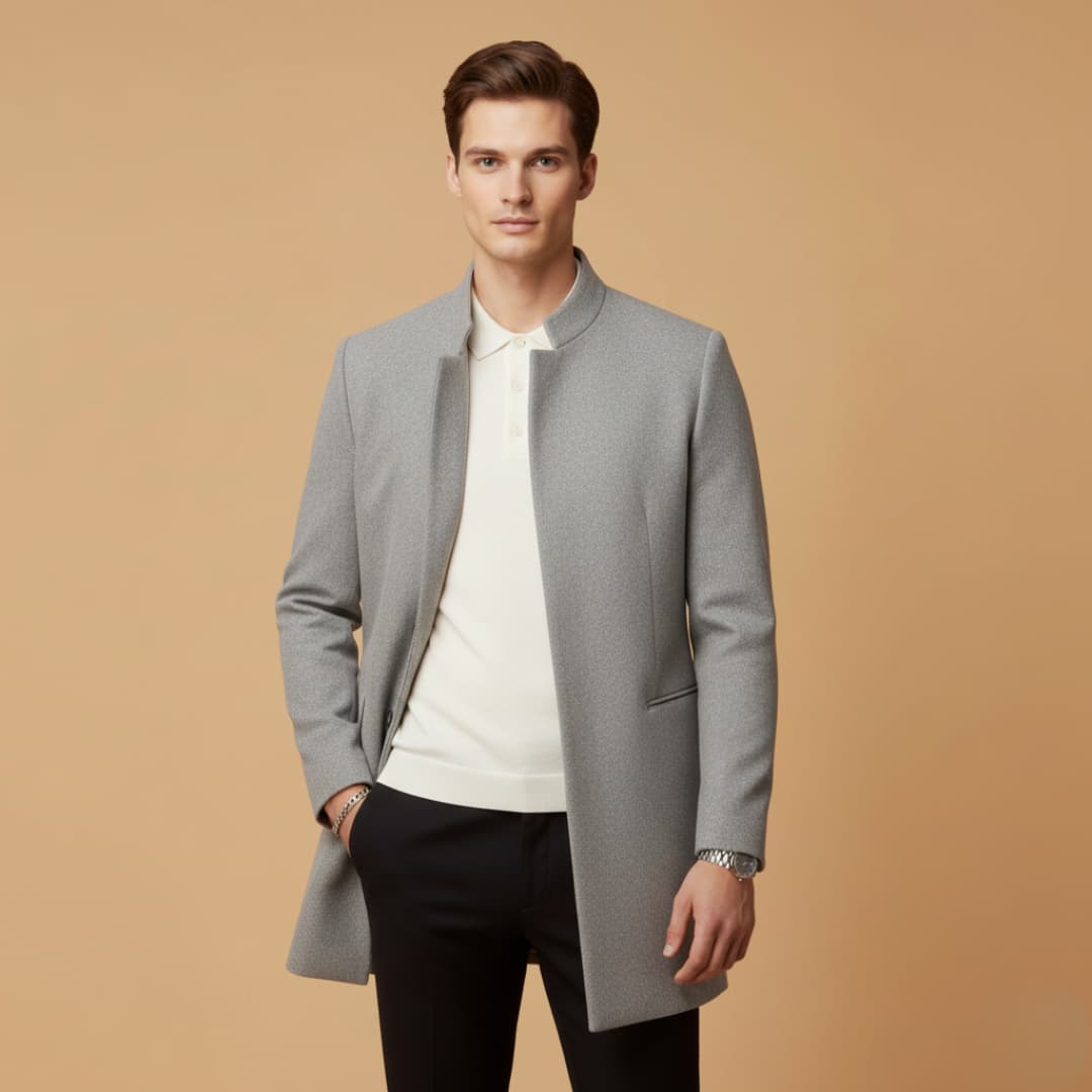 Classic Fit Trench Coat for Men