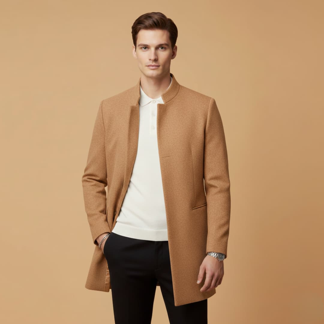 Classic Fit Trench Coat for Men
