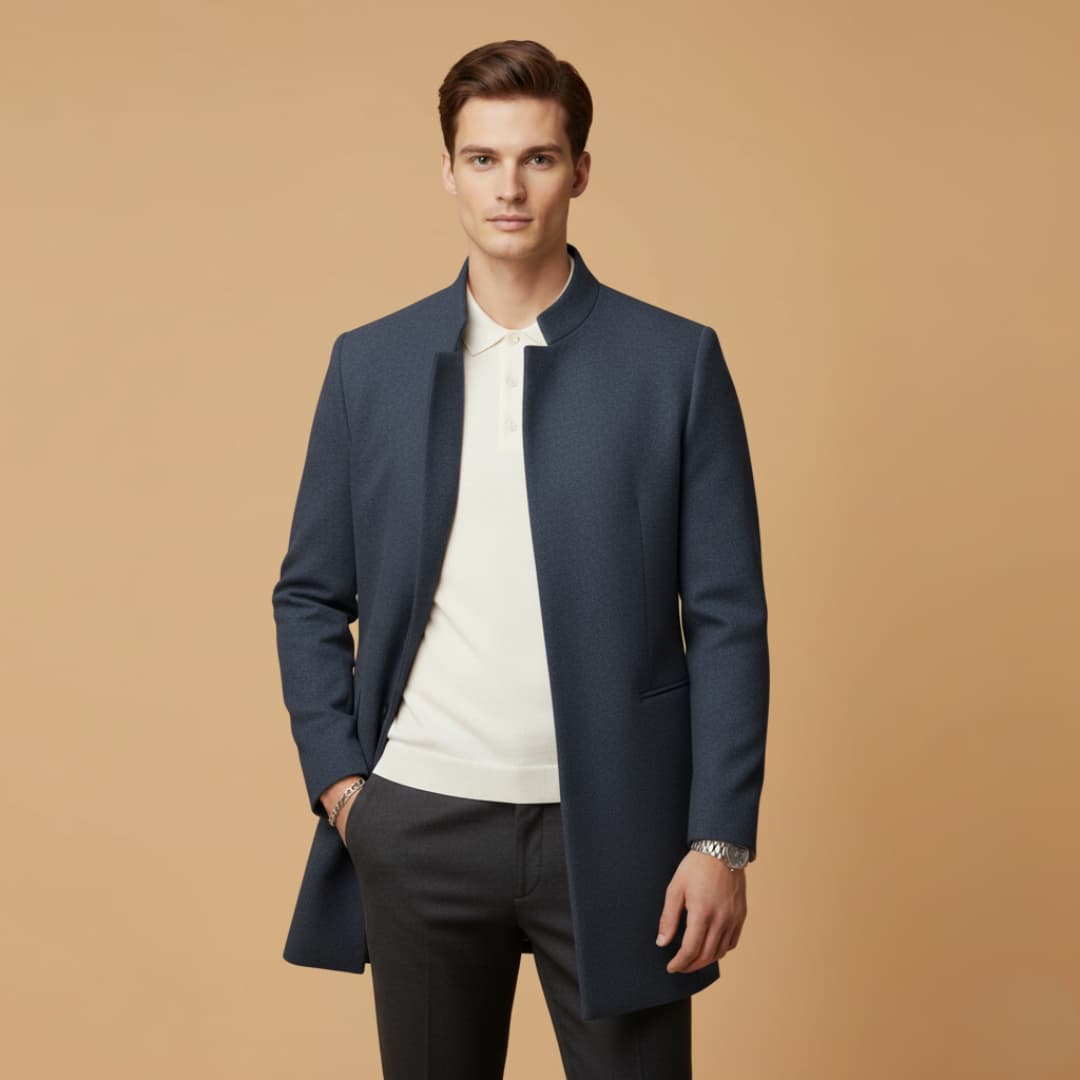 Classic Fit Trench Coat for Men