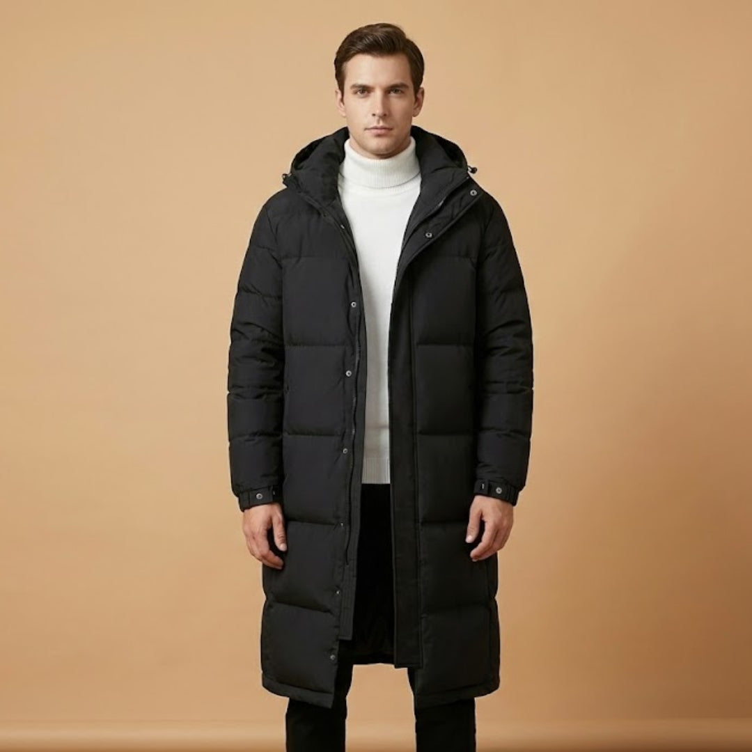 Warm Waterproof Parka Coat with Hood and Zip