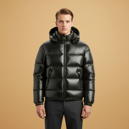 Warm Padded Men's Hooded Winter Jacket