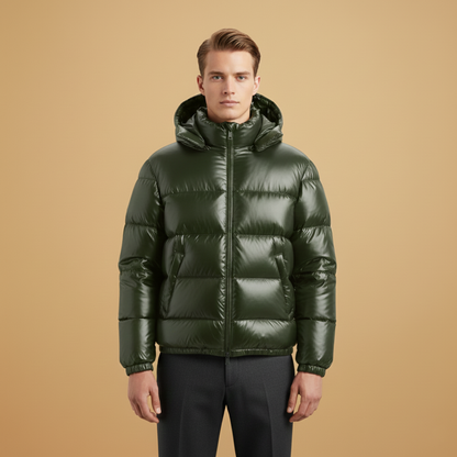 Warm Padded Men's Hooded Winter Jacket