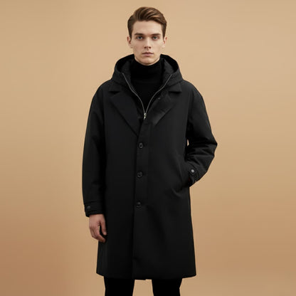 Waterproof Men's Parka with Adjustable Cuffs and Hood