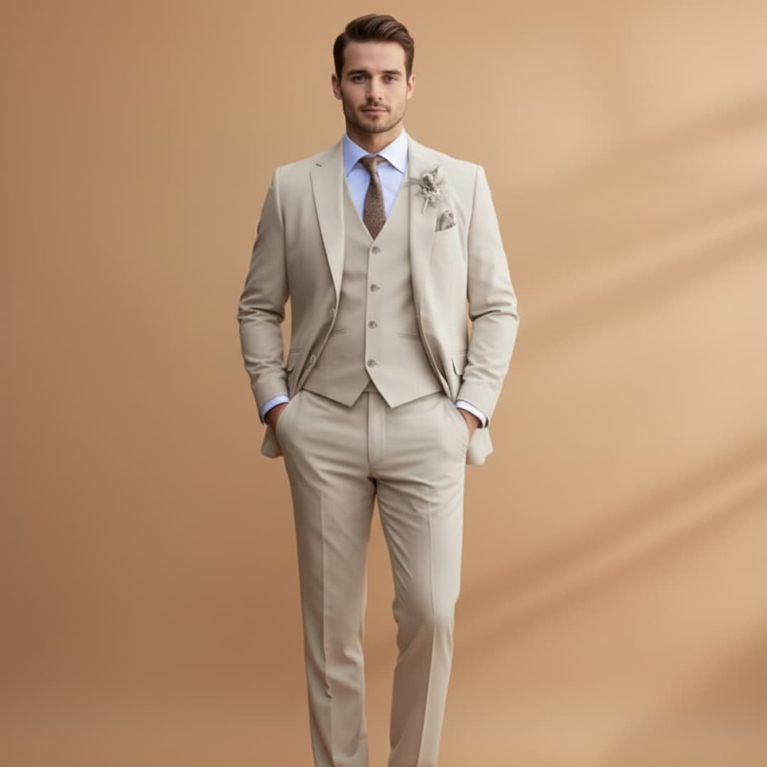 Classic Fit 3-Piece Suit for Men