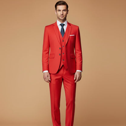Men's Classic Fit Three Piece Business Suit Set
