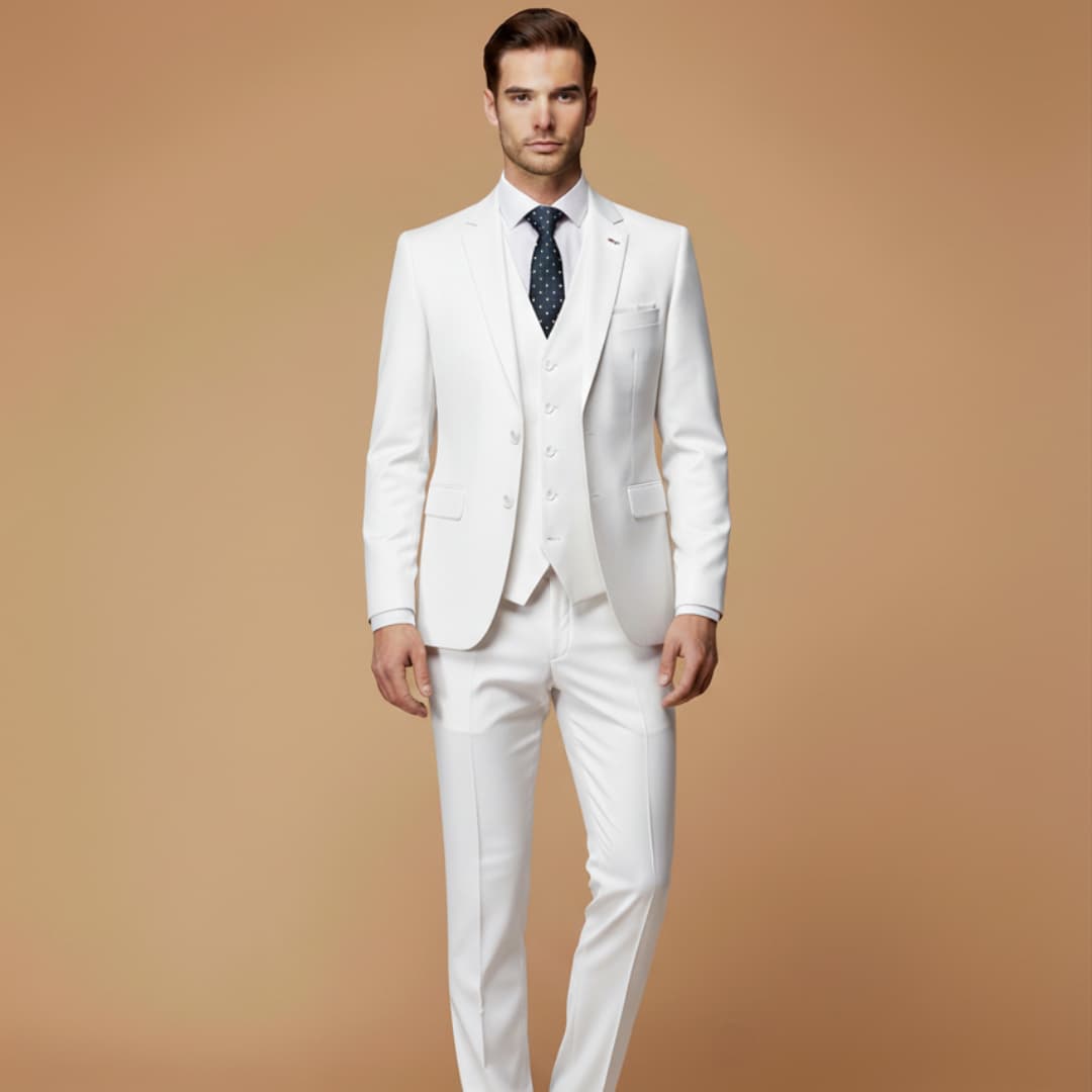 Men's Classic Fit Three Piece Business Suit Set