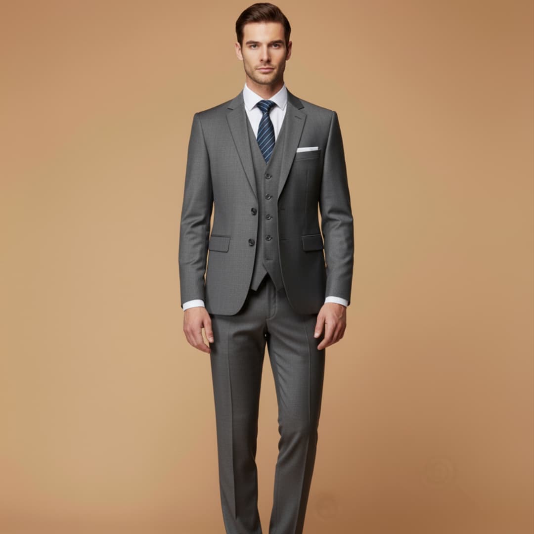 Men's Classic Fit Three Piece Business Suit Set