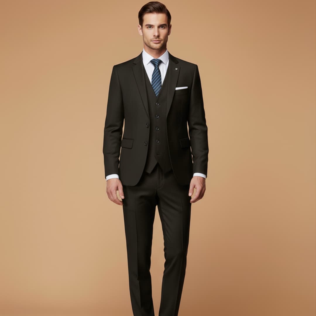 Men's Classic Fit Three Piece Business Suit Set