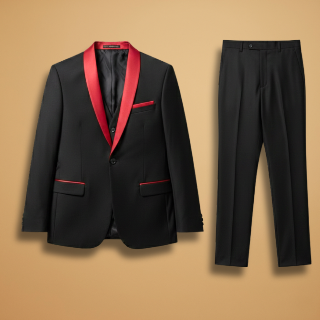 Classic Fit Mens 3 Piece Shawl Lapel Suit - Modish World