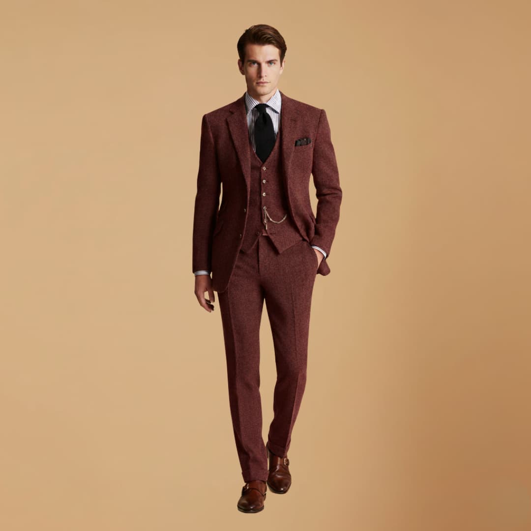Classic Fit Mens 3 Piece Formal Suit
