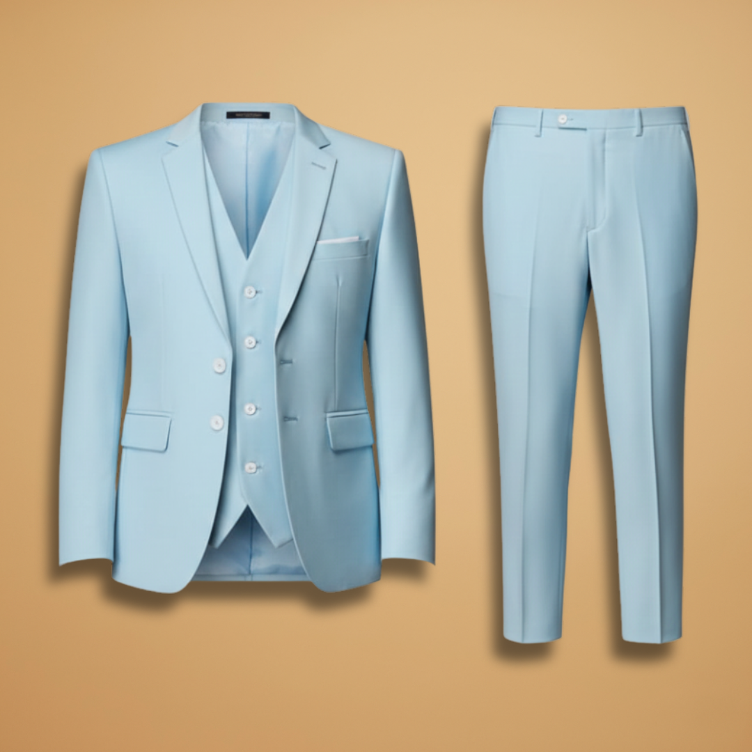 Men's Classic Fit Three Piece Business Suit Set - Modish World