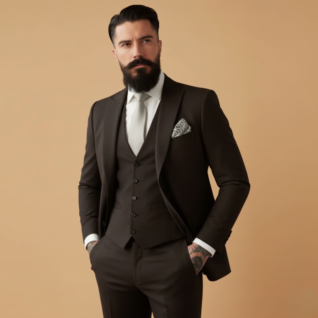 Men's Slim Fit Jacket with Classic Lapels