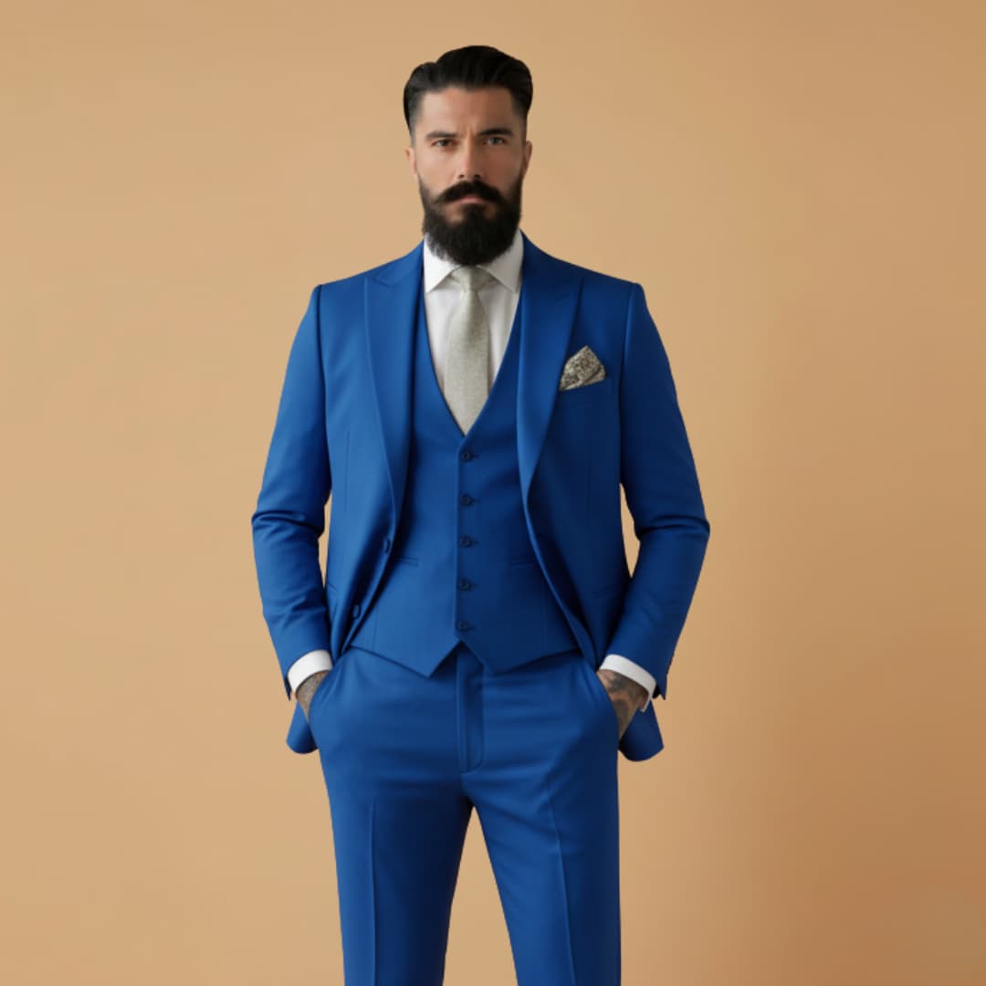 Men's Slim Fit Jacket with Classic Lapels