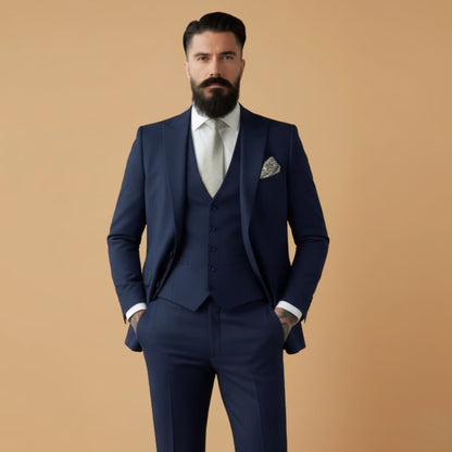 Men's Slim Fit Jacket with Classic Lapels