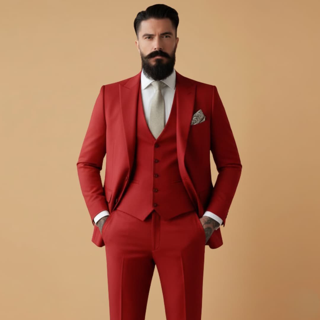Men's Slim Fit Jacket with Classic Lapels