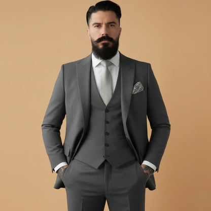 Men's Slim Fit Jacket with Classic Lapels