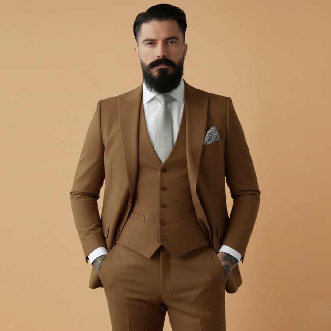 Men's Slim Fit Jacket with Classic Lapels