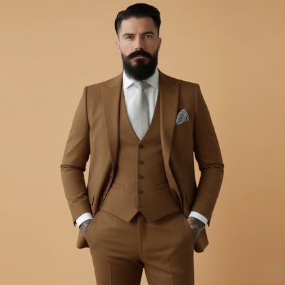 Men's Slim Fit Jacket with Classic Lapels