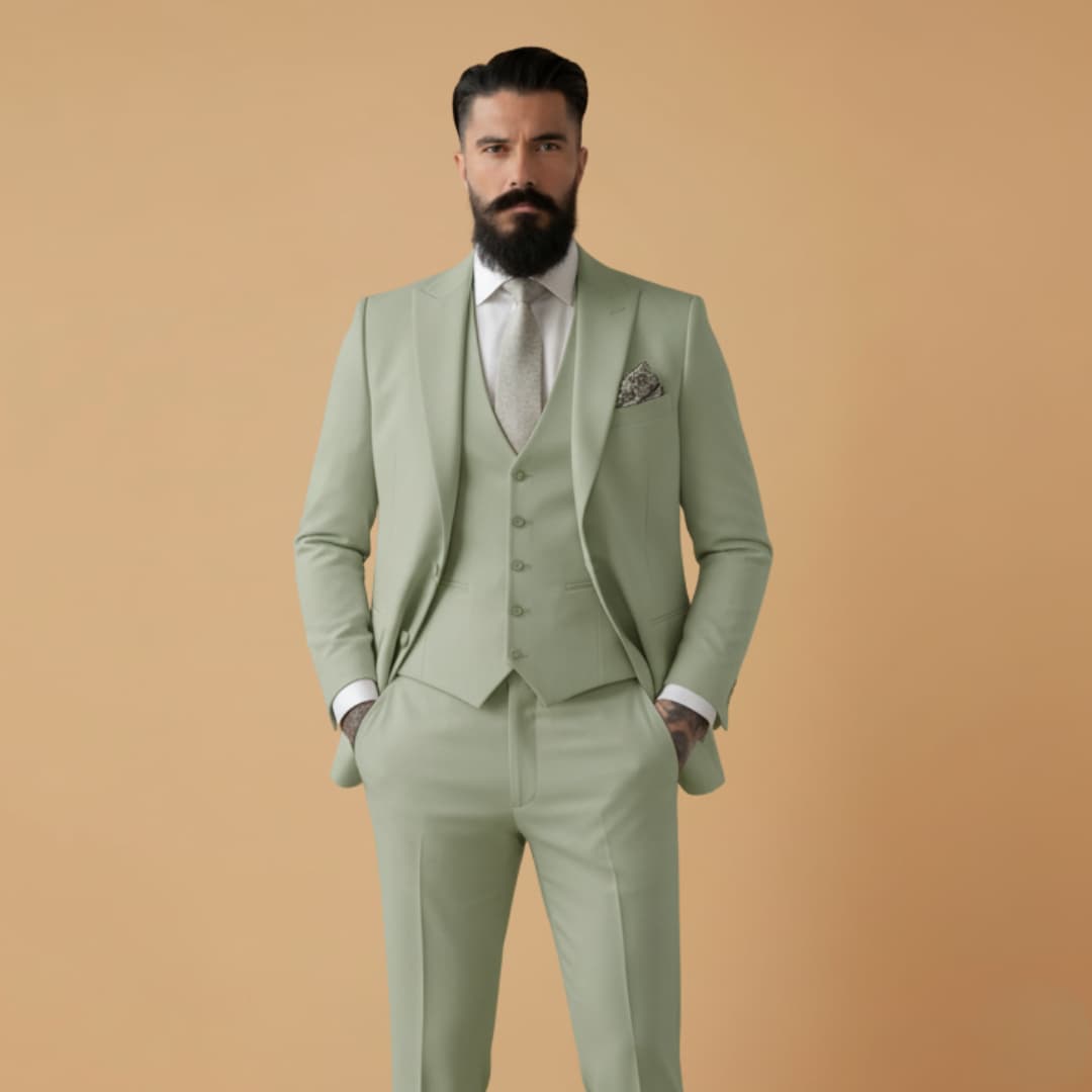 Men's Slim Fit Jacket with Classic Lapels