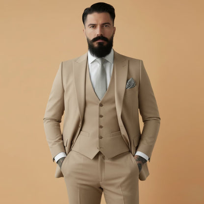 Men's Slim Fit Jacket with Classic Lapels