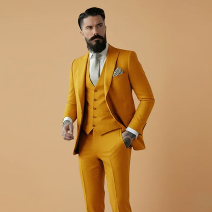 Men's Slim Fit Jacket with Classic Lapels