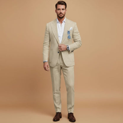 Classic 2 Piece Suit with Slim Fit Jacket and Pants