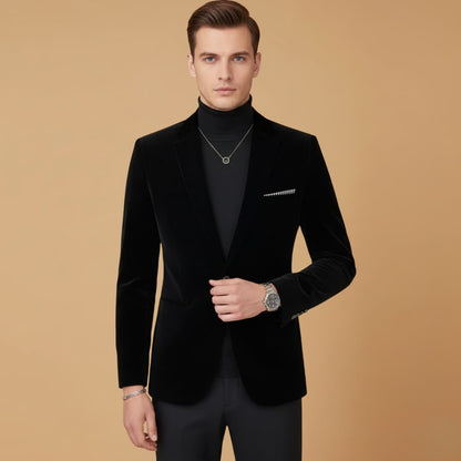 Men's Slim Fit Velvet Jacket