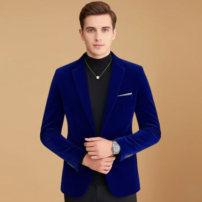 Men's Slim Fit Velvet Jacket
