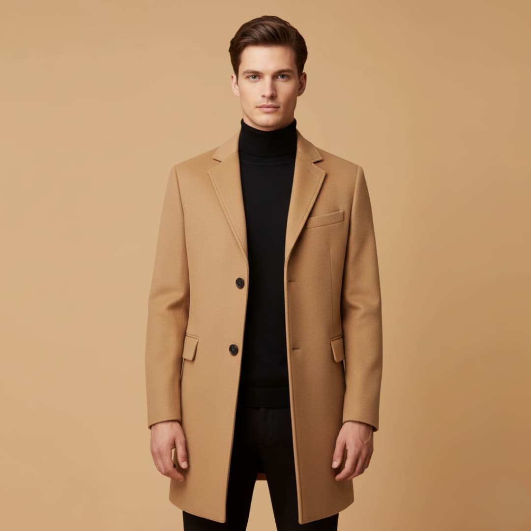 Warm Men's Button Down Parka Coat