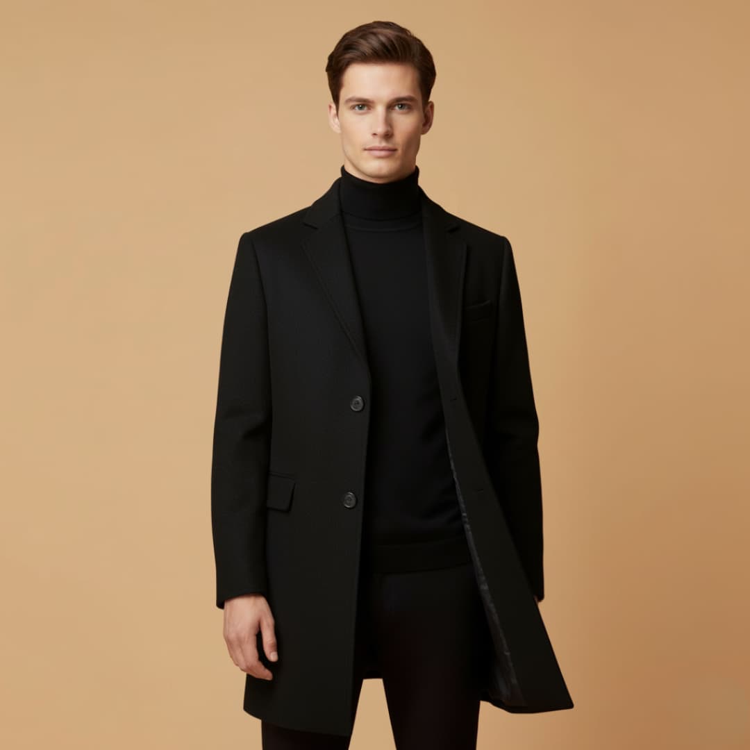Warm Men's Button Down Parka Coat