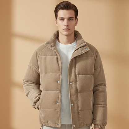 Waterproof Mens Snap Button Parka Jacket