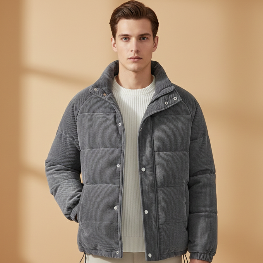 Waterproof Mens Snap Button Parka Jacket