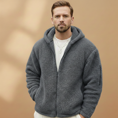 Classic Casual Hooded Sweatshirt Jacket