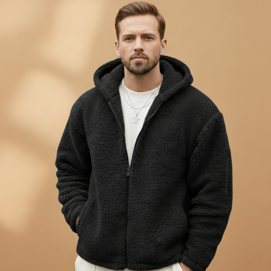 Classic Casual Hooded Sweatshirt Jacket