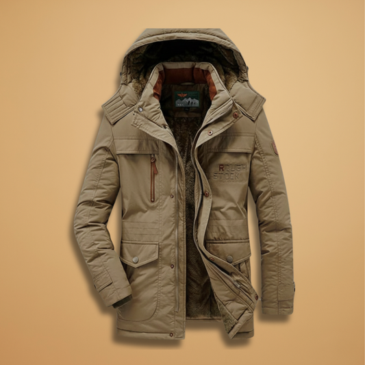Warm Waterproof Men's Snow Jacket with Adjustable Hood - Modish World