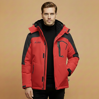 Waterproof Hooded Mens Coat with Multiple Pockets