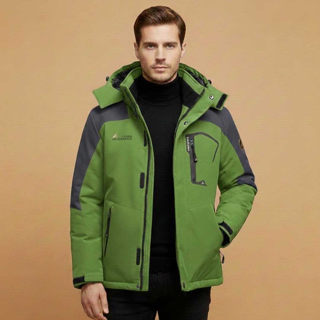 Waterproof Hooded Mens Coat with Multiple Pockets