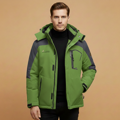 Waterproof Hooded Mens Coat with Multiple Pockets