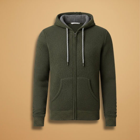 Warm Mens Zip Up Cardigan Sweater with Pockets - Modish World
