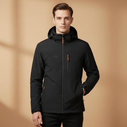 Waterproof Men's Hiking Jacket with Adjustable Hood