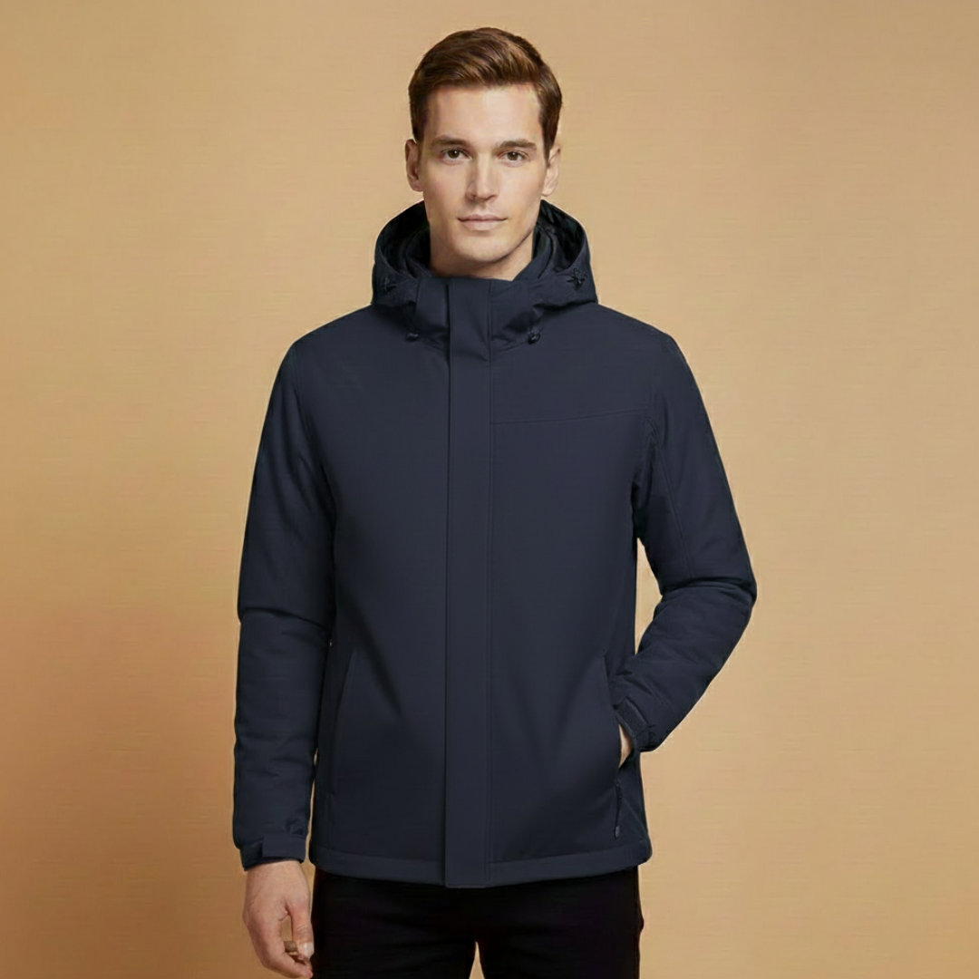 Waterproof Hooded Mens Parka Jacket with Pockets