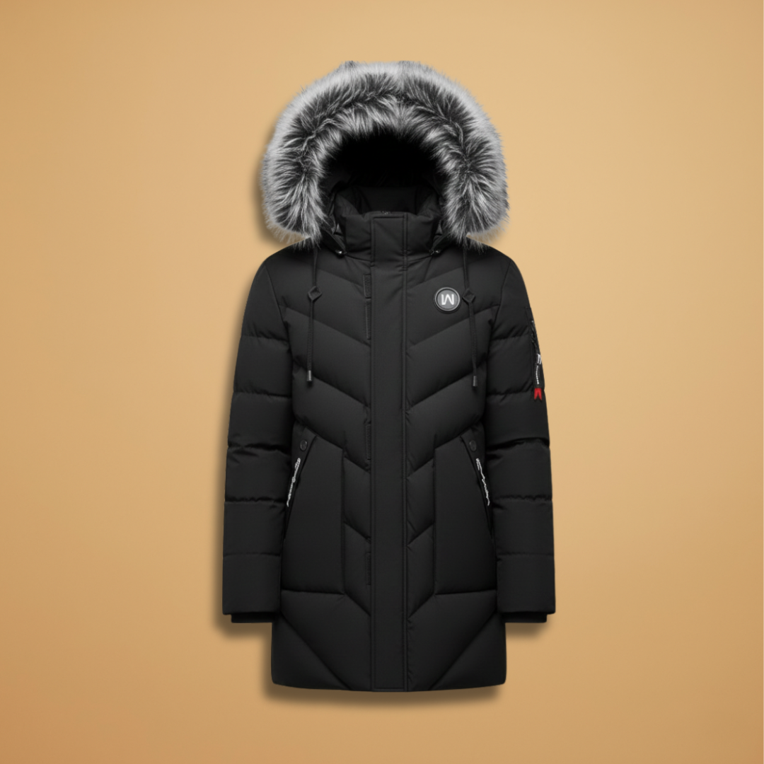 Waterproof Men's Padded Jacket with Hood and Zip - Modish World