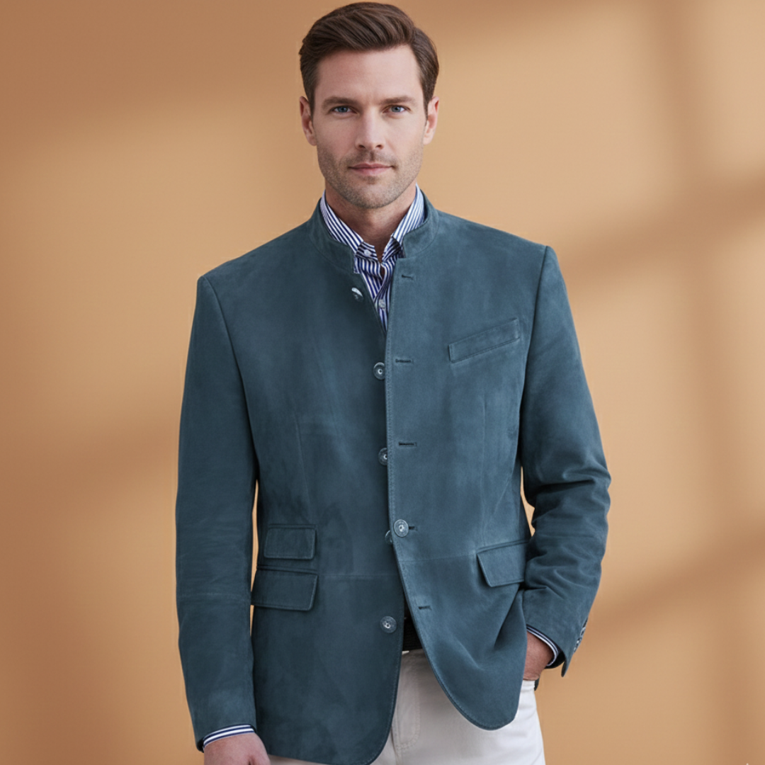 Classic Fit Mens Button Jacket with Pockets