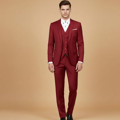 Slim Fit 3 Piece Suit with Lightweight Jacket