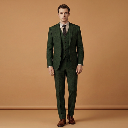 Classic 3-Piece Suit with Jacket and Fitted Pants