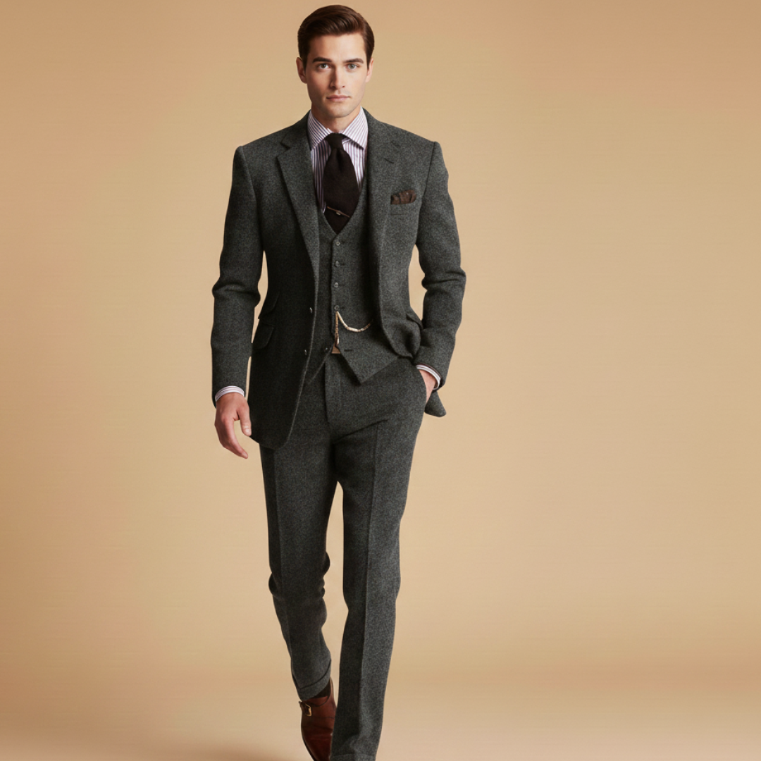 Classic Winter Mens 3 Piece Suit Set