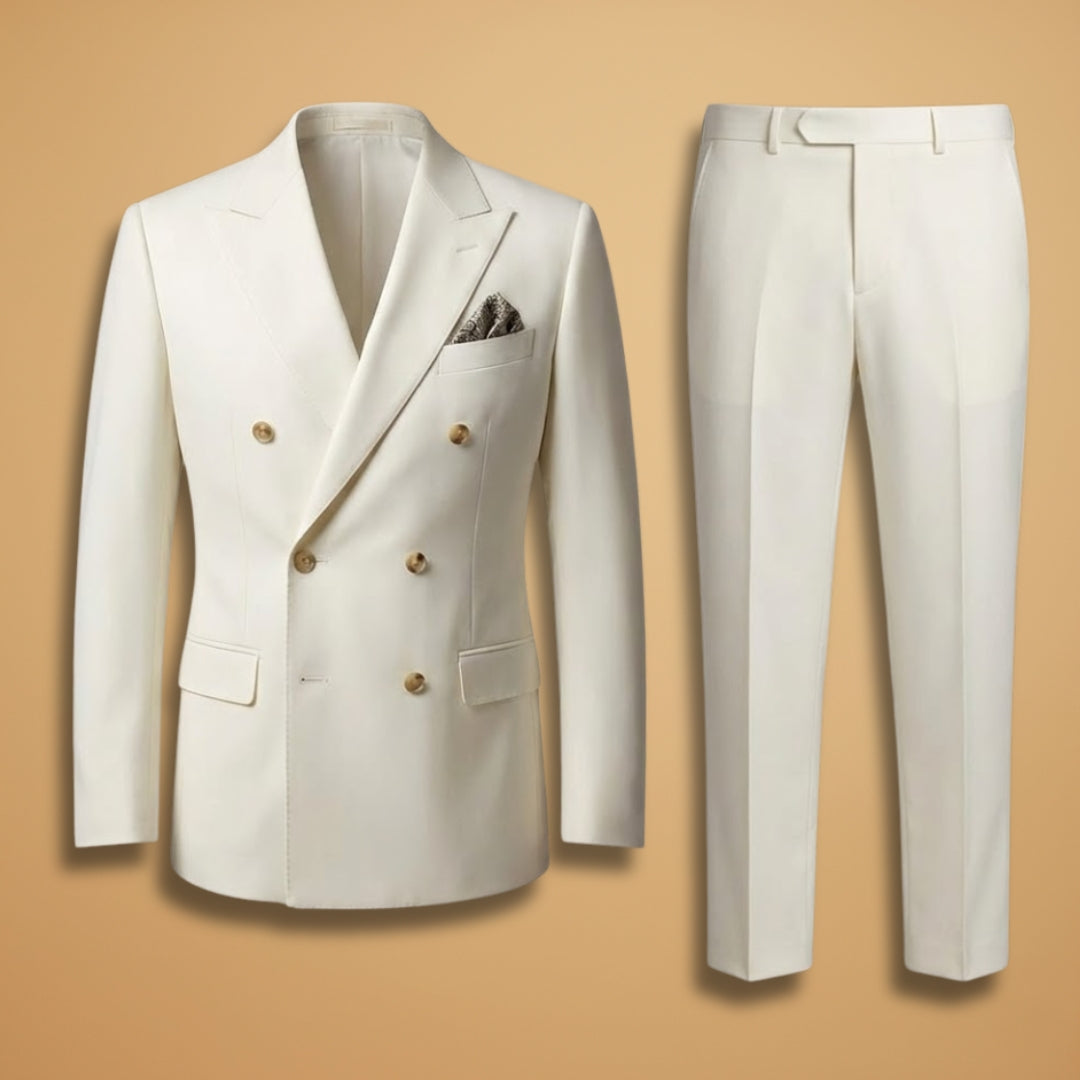 Men's Slim Fit Two Button Peak Lapel Suit - Modish World
