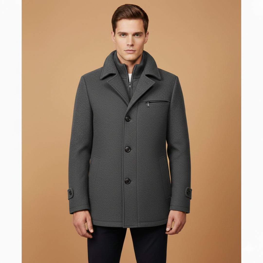 Warm Waterproof Men's Parka Coat with Pockets
