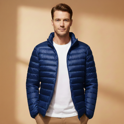 Warm Insulated Men's Parka Coat with Hood