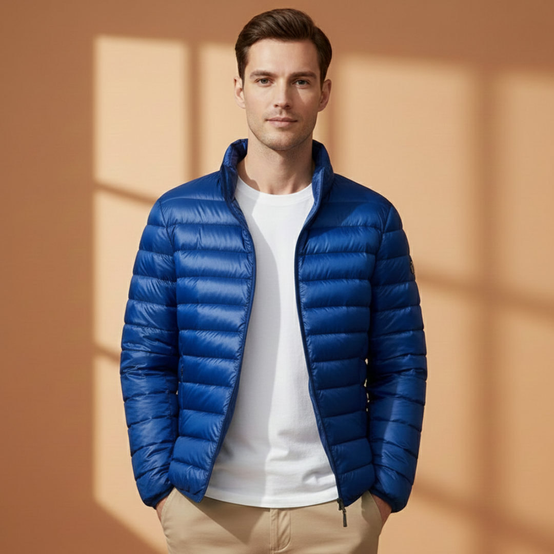Warm Insulated Men's Parka Coat with Hood